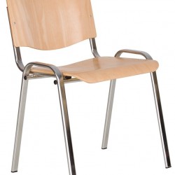 Посетителски офис стол Iso wood chrome - Scaune de birou