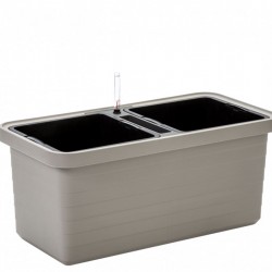 Саксия с напоителна система Berberis DUO таупе /Размери на продукт: 78х39х35 cm. - Ghivece, jardiniere