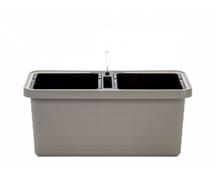 Саксия с напоителна система Berberis DUO таупе /Размери на продукт: 78х39х35 cm.