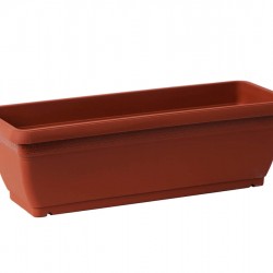 Сандъче Daliia- 51cm. с подложка – теракота - Ghivece, jardiniere