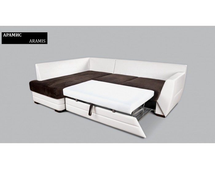 Ъглов диван Aramis BM, с ракла, разтегателен