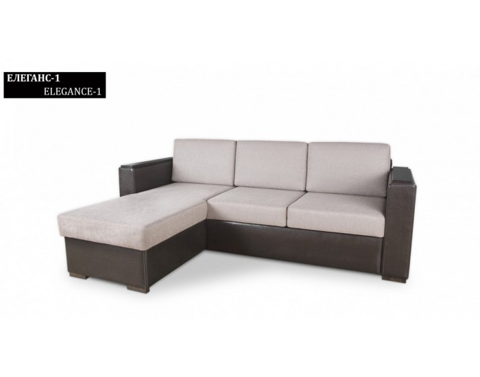 Ъглов диван Elegance - 1 BM, с ракла, разтегателен