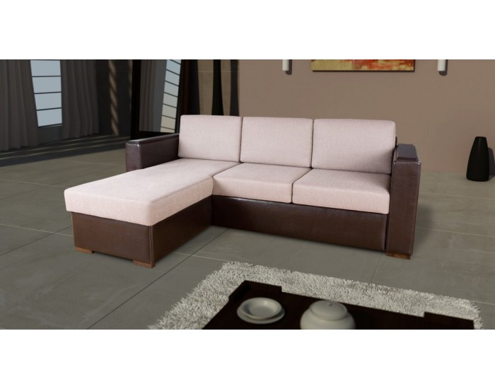 Ъглов диван Elegance - 1 BM, с ракла, разтегателен