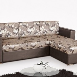 Ъглов диван Elegance - 1 BM, с ракла, разтегателен - Canapele de colț