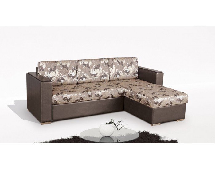 Ъглов диван Elegance - 1 BM, с ракла, разтегателен