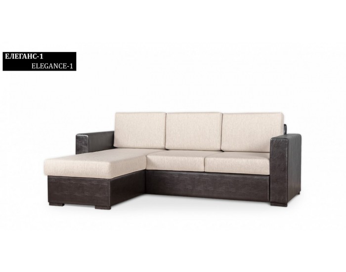 Ъглов диван Elegance - 1 BM, с ракла, разтегателен