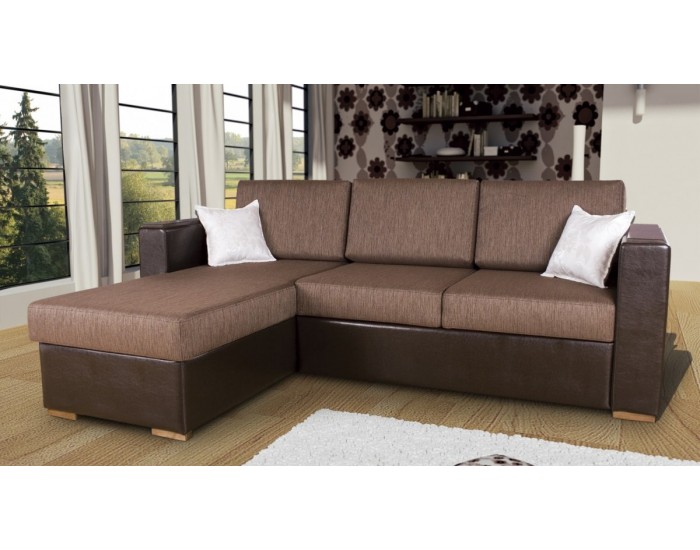 Ъглов диван Elegance - 1 BM, с ракла, разтегателен