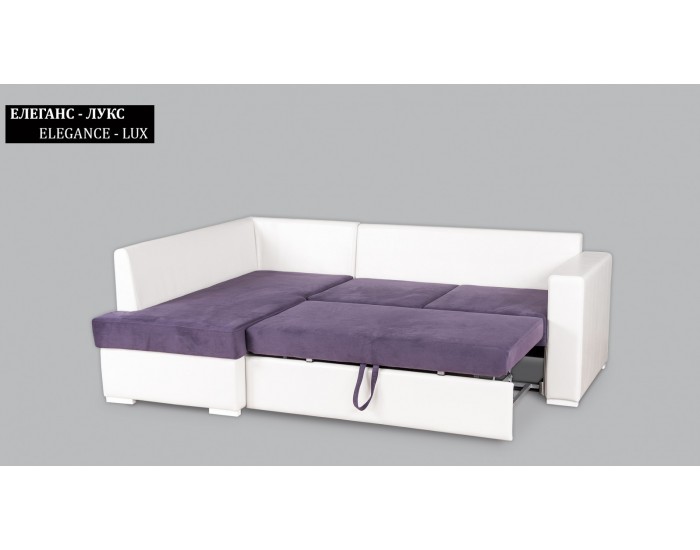 Ъглов диван Elegance - Lux BM, с ракла, разтегателен
