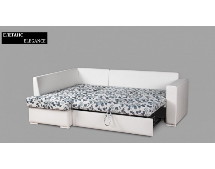 Ъглов диван Elegance BM, с ракла, разтегателен