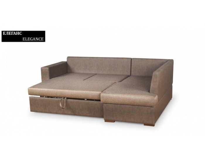 Ъглов диван Elegance BM, с ракла, разтегателен
