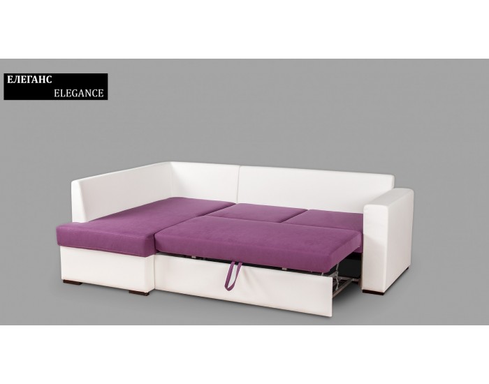 Ъглов диван Elegance BM, с ракла, разтегателен