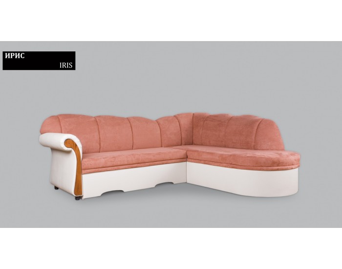 Ъглов диван Iris BM, с ракла, разтегателен