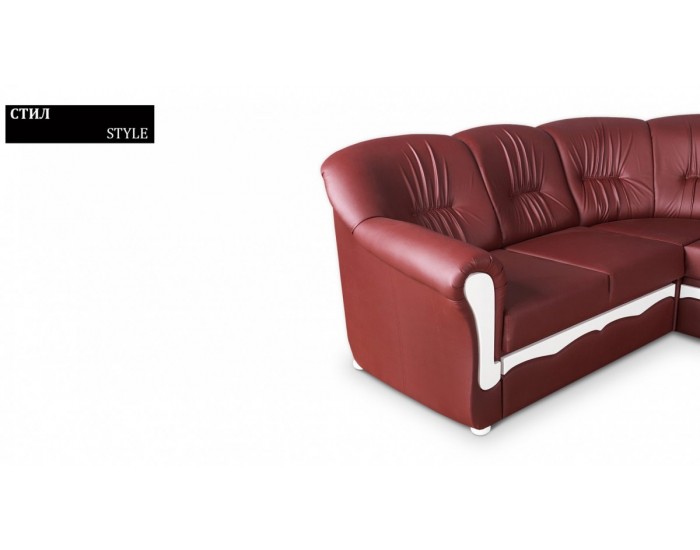 Ъглов диван Style BM, разтегателен с чекмедже