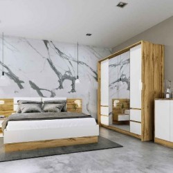 Спален комплект модел 7054, с лед осветление - Bogdan Furniture I