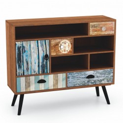 Шкаф Mezo KM-3-E20, многоцветен - Corpuri, vitrine, biblioteci modulare