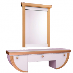Тоалетка с огледало Мебели Богдан Орто, стенен монтаж, бяла - Bogdan Furniture Mip