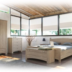 Спален комплект Мебели Богдан Модел 265 / 7025, за мтрак 160/200, Сонома - Bogdan Furniture I