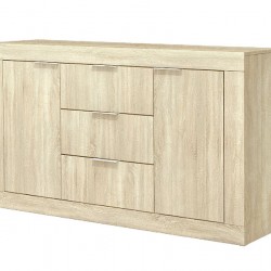 Скрин Мебели Богдан модел 204/3034, с 3 чекмеджета и две врати, Сонома - Bogdan Furniture I
