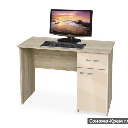 Бюро Мебели Богдан Модел BM-Ava, ПДЧ с постформинг, Сонома с крем гланц - Bogdan Furniture G
