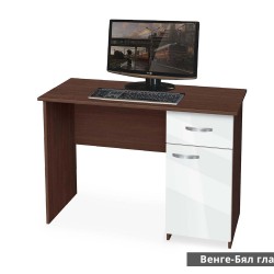 Бюро Мебели Богдан Модел BM-Ava, ПДЧ с постформинг, Венге с Бял гланц - Bogdan Furniture G