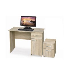 Комплект Бюро с контейнер Мебели Богдан Модел BM-Ava 3-11, Сонома  - Bogdan Furniture G