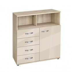 Скрин Мебели Богдан, модел BM-Ava 14-1000, ГБ сонома и крем гланц - Bogdan Furniture G