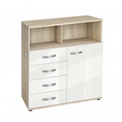 Скрин Мебели Богдан, модел BM-Ava 14-1000, ГБ сонома и бяло гланц - Bogdan Furniture G