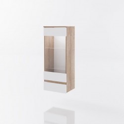 Витрина Мебели Богдан модел Clasic lux 912, Бяло гладко с Дъб суров - Bogdan Furniture G
