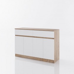Скрин Мебели Богдан модел Clasic lux 942, Дъб суров с Бяло гладко - Bogdan Furniture G