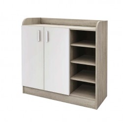 Шкаф за обувки Мебели Богдан 85-BM, сонома и бяло - Bogdan Furniture G