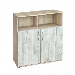 Скрин с две врати Мебели Богдан модел BM-AVA 2-1000, кристал със сонома - Bogdan Furniture G