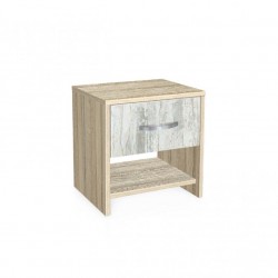 Нощно шкафче Мебели Богдан модел BM-AVA 2, кристал със сонома - Bogdan Furniture G