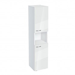 Етажерка BM-Ava 5.1  с две врати, бял гланц с бяло - Corpuri, vitrine, biblioteci modulare