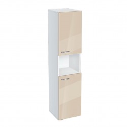 Етажерка BM-Ava 5.1  с две врати, крем гланц с бяло - Corpuri, vitrine, biblioteci modulare
