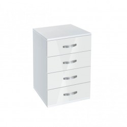 Скрин с чекмеджета Мебели Богдан, модел BM-Ava 500, бял гланц - Bogdan Furniture G