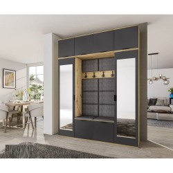 Портманто Mod 4085, Дъб артисан/Графит - Bogdan Furniture I