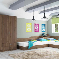 Детски спален комплект модел 7064 за матраци 82/190, Орех адмирал - Seturi mobilier pentru copii