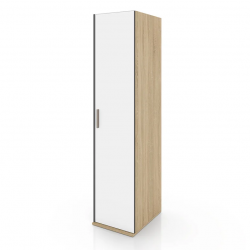 Еднокрилен гардероб Mod 1044, Сонома тъмна/Бяло - Bogdan Furniture I