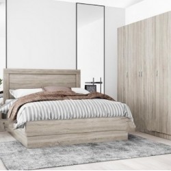 Спален комплект 7063 за матрак 160/200, Сонома тъмна - Bogdan Furniture I