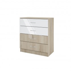 ﻿﻿Скрин с 4 чекмеджета Mod 3003, Сонама Арвен/Бал гланц - Bogdan Furniture I