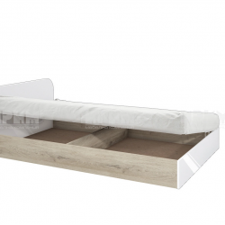 ﻿﻿﻿Легло Mod 2011 за матрак 120/190, Сонама арвен/Бял гланц - Bogdan Furniture I