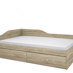 ﻿Легло Mod 2030 с чекмеджета, Сонома тъмна - Bogdan Furniture I