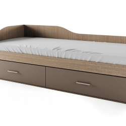 ﻿﻿Легло Mod 2023 с чекмеджета, Мока/Лате - Bogdan Furniture I