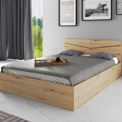 Спалня модел 175 / 2010 за матрак 140/200, Дъб артисан - Bogdan Furniture I