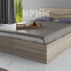 Спалня модел 175 / 2010 за матрак 140/200, Сонома тъмна - Bogdan Furniture I
