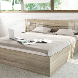 Спалня с нощни шкафчета Mod 2007, Сонома тъмна - Bogdan Furniture I