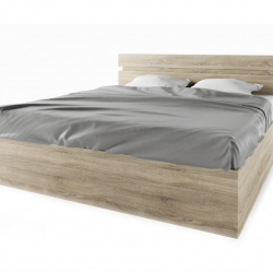 Спалня модел 2045 за матрак 180/200 с повдигащ механизъм, Сонома тъмна - Bogdan Furniture I