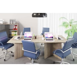 Birou set 9054, sonoma arven 629 și MDF gri cobalt lucios