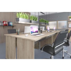 Birou set 9055, sonoma arven 629 și MDF gri cobalt lucios