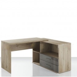 Офис бюро BM-Grande 46, сонома арвен и мдф кобалт гланц - Bogdan Furniture I